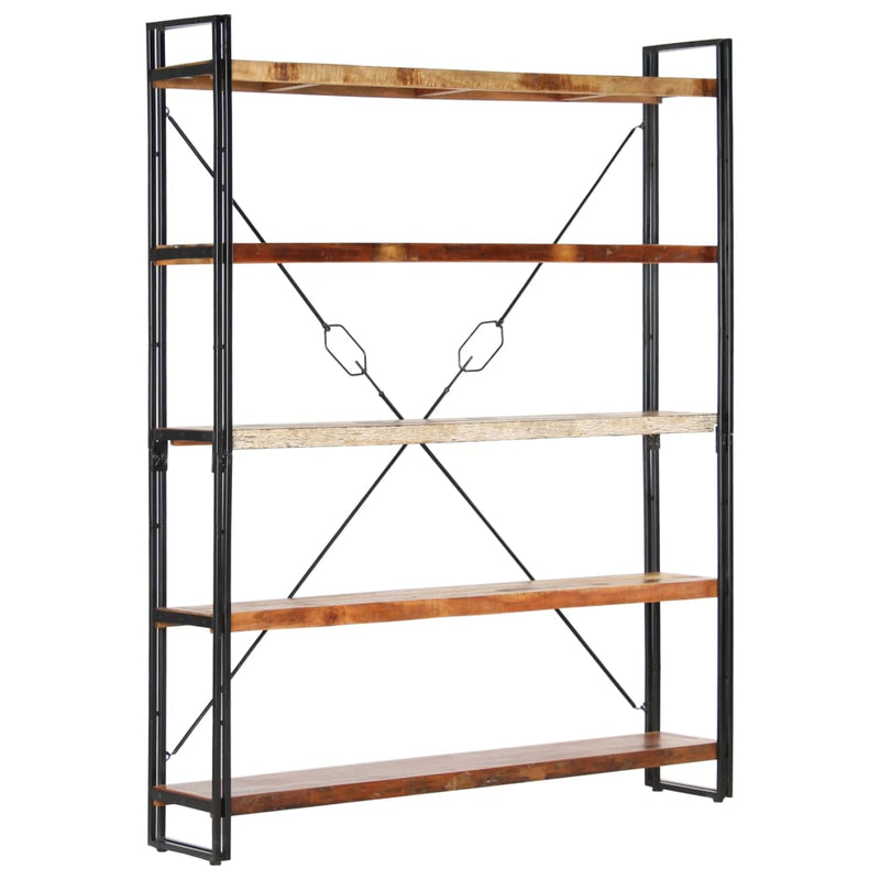 5-Tier_Bookcase_140x30x180_cm_Solid_Reclaimed_Wood_IMAGE_8