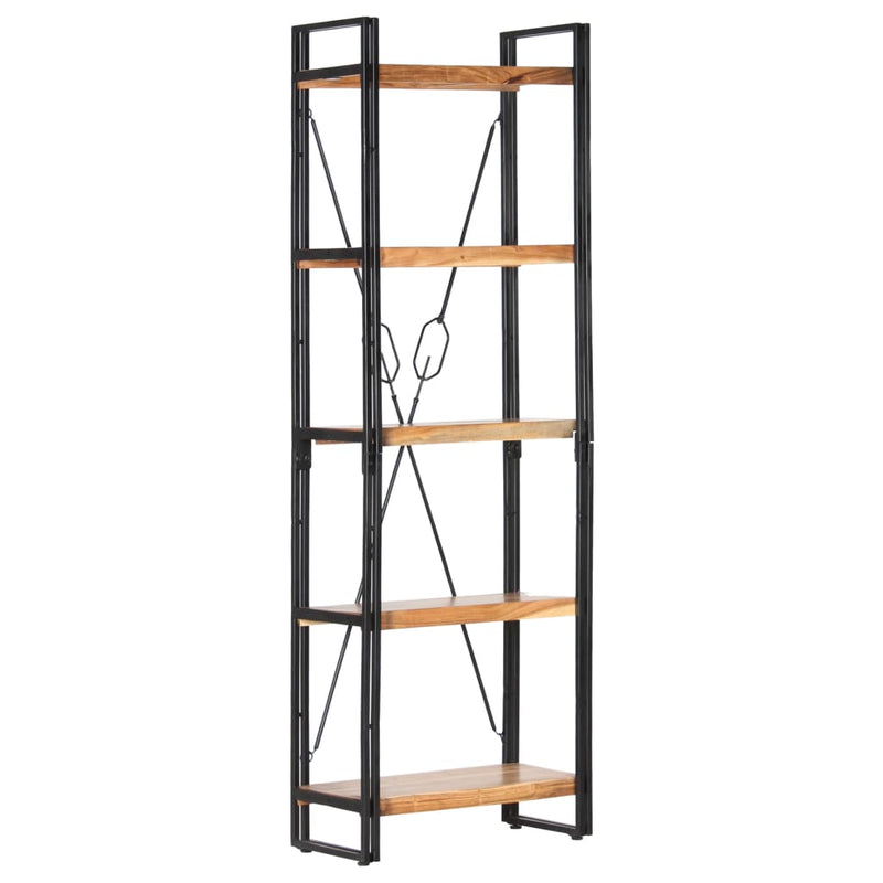 5-Tier Bookcase 60x30x180 cm Solid Acacia Wood
