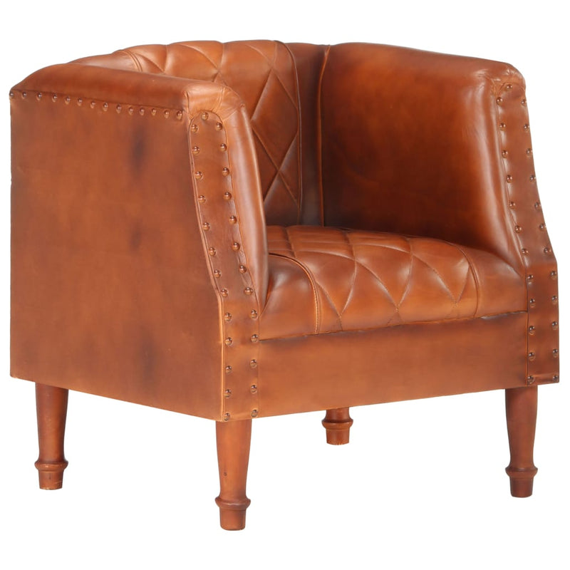 Tub_Chair_Brown_Real_Goat_Leather_IMAGE_1