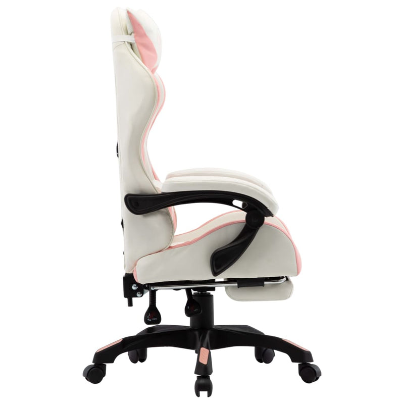 Racing_Chair_with_Footrest_Pink_and_White_Faux_Leather_IMAGE_3_EAN:8719883795942
