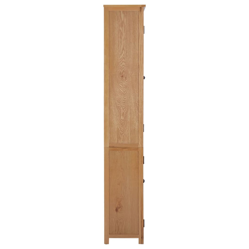 Bookcase_with_2_Doors_90x30x200_cm_Solid_Oak_Wood_IMAGE_3