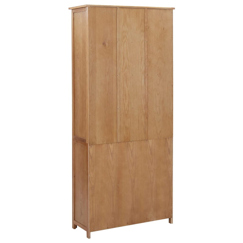 Bookcase_with_2_Doors_90x30x200_cm_Solid_Oak_Wood_IMAGE_4