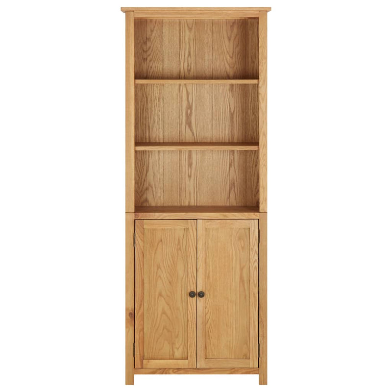 Bookcase_with_2_Doors_70x30x180_cm_Solid_Oak_Wood_IMAGE_2