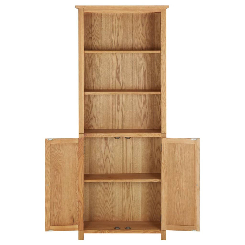 Bookcase_with_2_Doors_70x30x180_cm_Solid_Oak_Wood_IMAGE_3