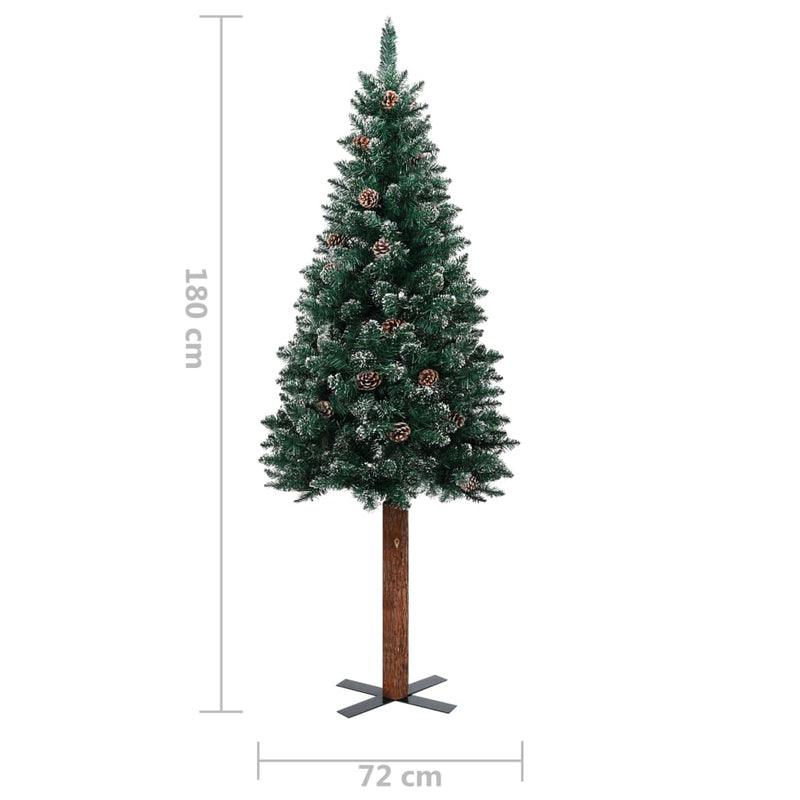 Slim_Christmas_Tree_with_Real_Wood_and_White_Snow_Green_180_cm_IMAGE_6