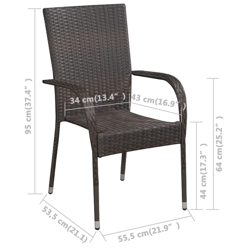 Stackable_Outdoor_Chairs_6_pcs_Poly_Rattan_Brown_IMAGE_5_EAN:8720286055076