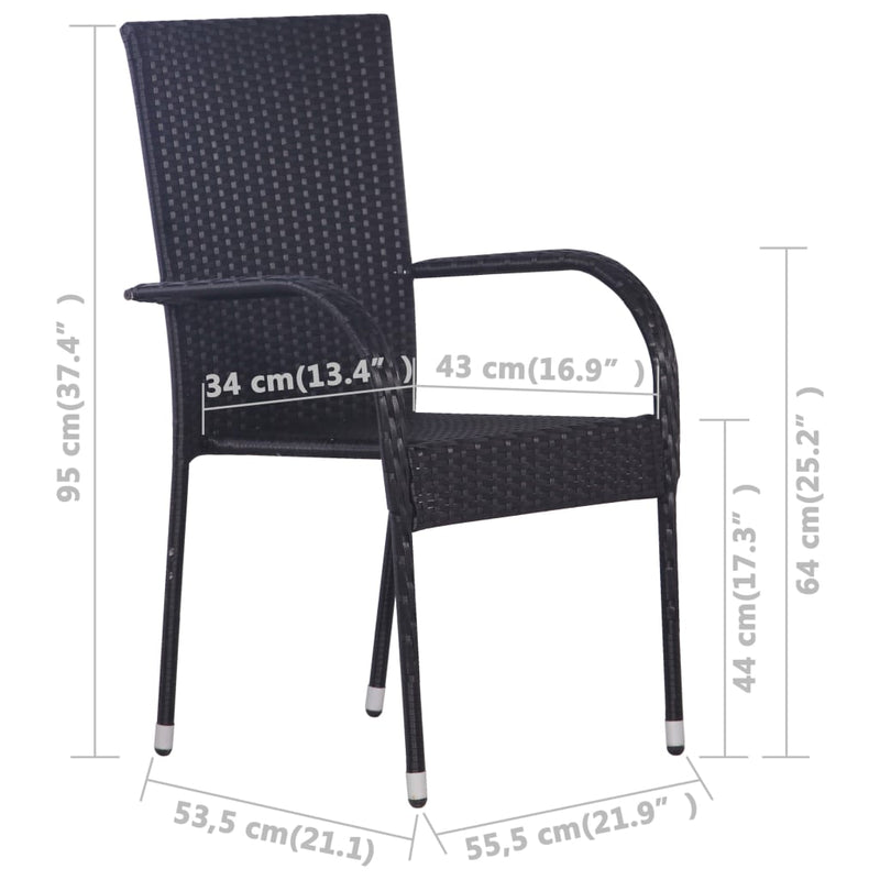 Stackable_Outdoor_Chairs_6_pcs_Poly_Rattan_Black_IMAGE_5_EAN:8720286055083