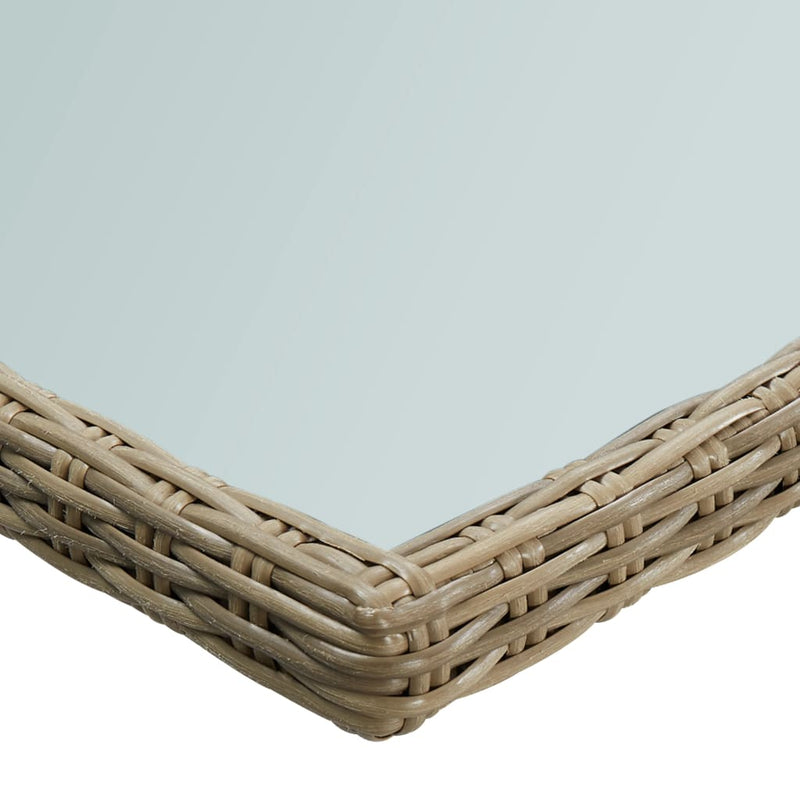 Garden_Dining_Table_Brown_200x100x74_cm_Glass_and_Poly_Rattan_IMAGE_4