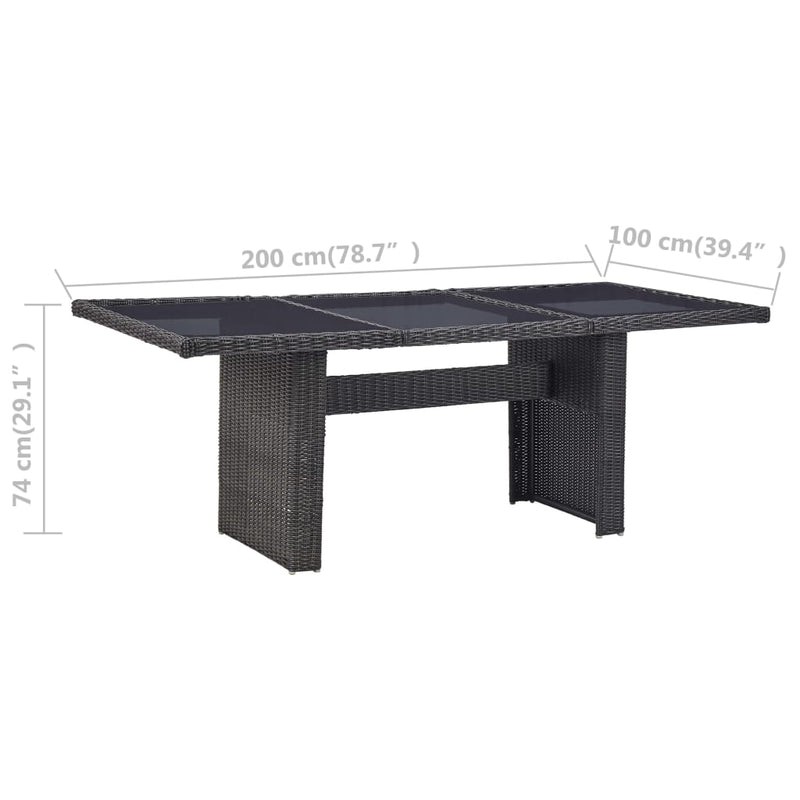 Garden_Dining_Table_Black_200x100x74_cm_Glass_and_Poly_Rattan_IMAGE_6