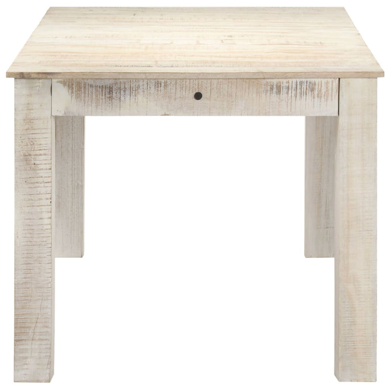 Dining Table White 180x90x76 cm Solid Mango Wood