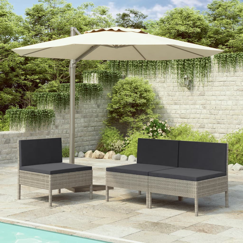 Garden_Chairs_3_pcs_with_Cushions_Poly_Rattan_Grey_IMAGE_1_EAN:8720286073407
