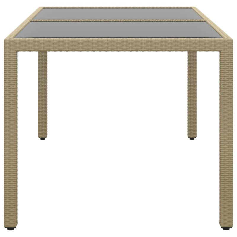 Garden_Table_150x90x75_cm_Tempered_Glass_and_Poly_Rattan_Beige_IMAGE_3