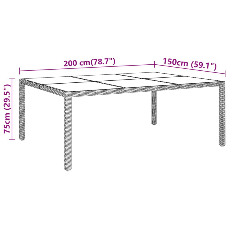 Garden_Table_200x150x75_cm_Tempered_Glass_and_Poly_Rattan_Grey_IMAGE_5