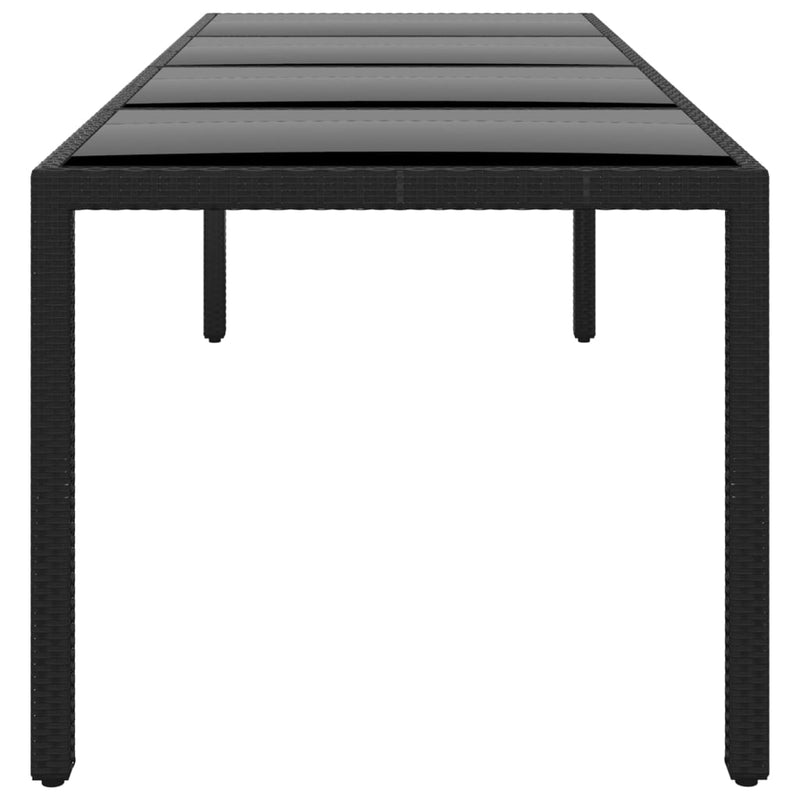 Garden_Table_250x100x75_cm_Tempered_Glass_and_Poly_Rattan_Black_IMAGE_3