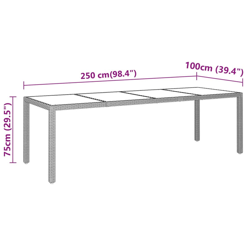 Garden_Table_250x100x75_cm_Tempered_Glass_and_Poly_Rattan_Grey_IMAGE_5