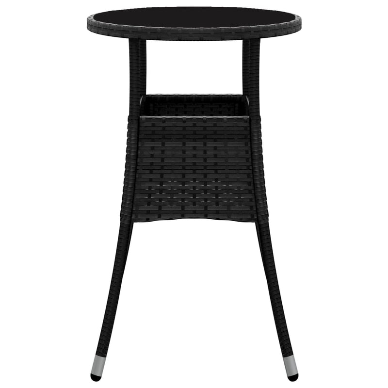 Garden_Table_Ø60x75_cm_Tempered_Glass_and_Poly_Rattan_Black_IMAGE_4