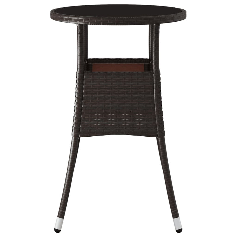 Garden_Table_Ø60x75_cm_Tempered_Glass_and_Poly_Rattan_Brown_IMAGE_3