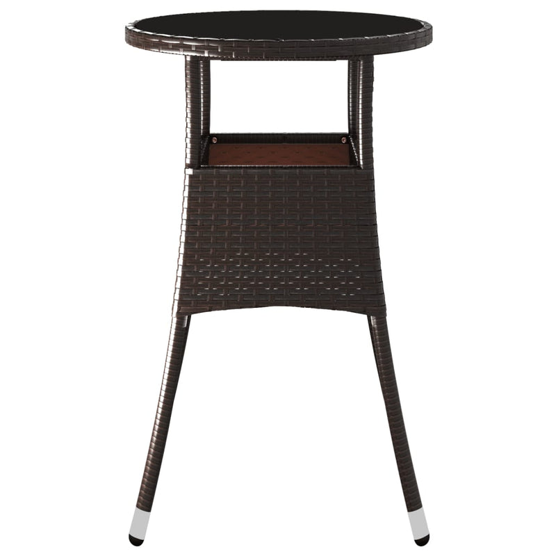 Garden_Table_Ø60x75_cm_Tempered_Glass_and_Poly_Rattan_Brown_IMAGE_4