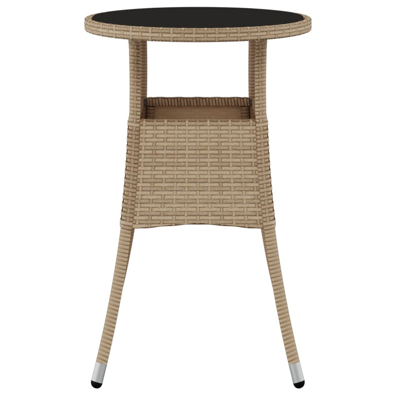 Garden_Table_Ø60x75_cm_Tempered_Glass_and_Poly_Rattan_Beige_IMAGE_3