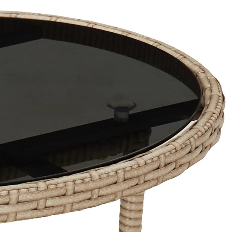 Garden_Table_Ø60x75_cm_Tempered_Glass_and_Poly_Rattan_Beige_IMAGE_5