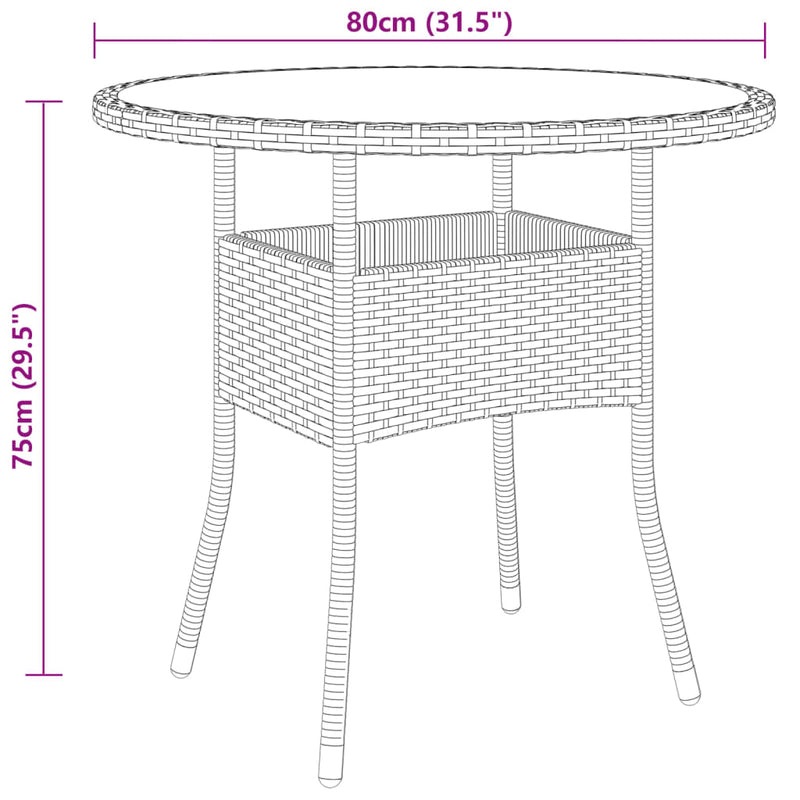 Garden_Table_Ø80x75_cm_Tempered_Glass_and_Poly_Rattan_Black_IMAGE_4