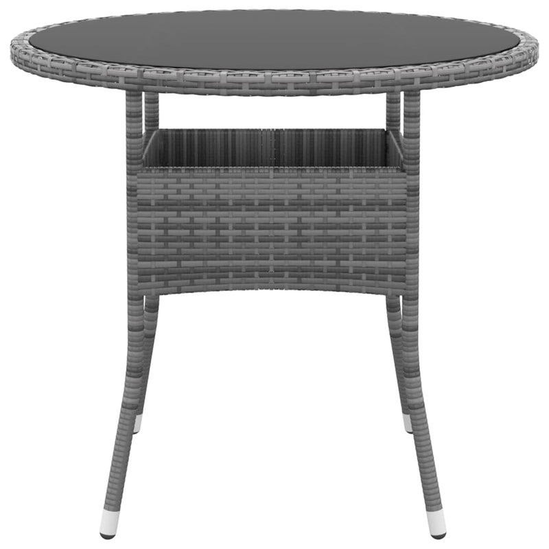 Garden_Table_Ø80x75_cm_Tempered_Glass_and_Poly_Rattan_Grey_IMAGE_2