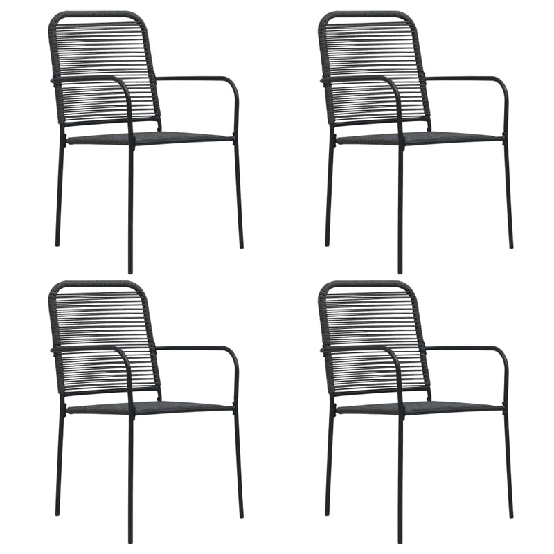 Garden_Chairs_4_pcs_Cotton_Rope_and_Steel_Black_IMAGE_1_EAN:8720286090183