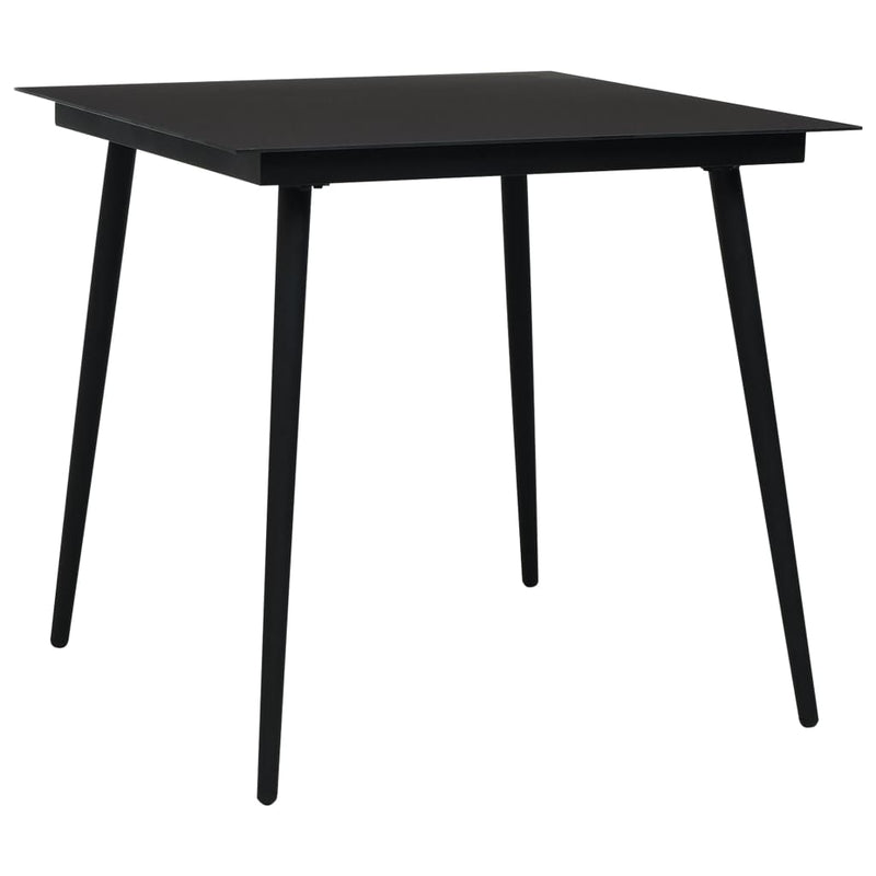 Garden_Dining_Table_Black_80x80x74_cm_Steel_and_Glass_IMAGE_1
