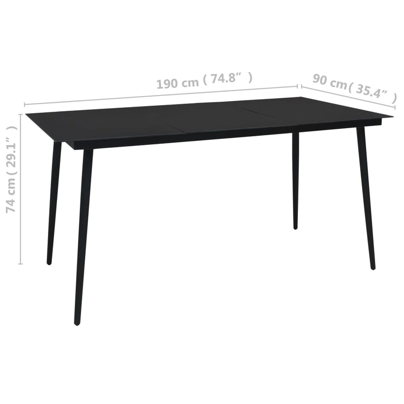 Garden_Dining_Table_Black_190x90x74_cm_Steel_and_Glass_IMAGE_4