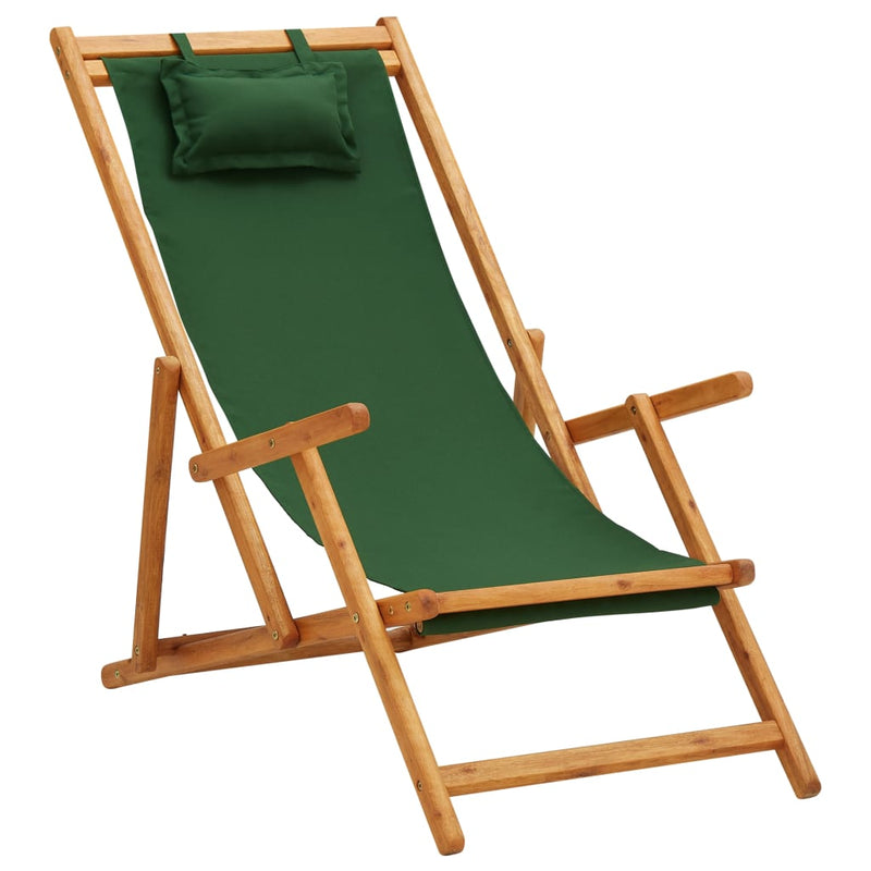 Folding_Beach_Chair_Solid_Eucalyptus_Wood_and_Fabric_Green_IMAGE_1