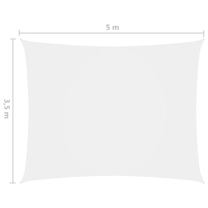 Sunshade Sail Oxford Fabric Rectangular 3.5x5 m White