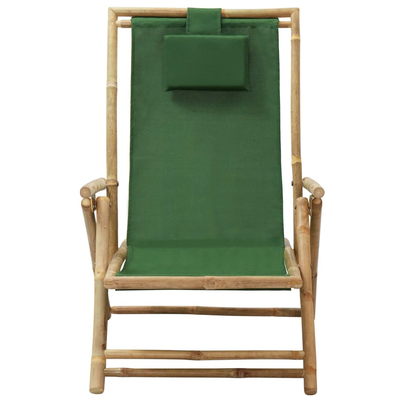 Reclining_Relaxing_Chair_Green_Bamboo_and_Fabric_IMAGE_2