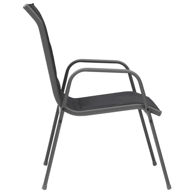 Stackable_Garden_Chairs_2_pcs_Steel_and_Textilene_Black_IMAGE_4