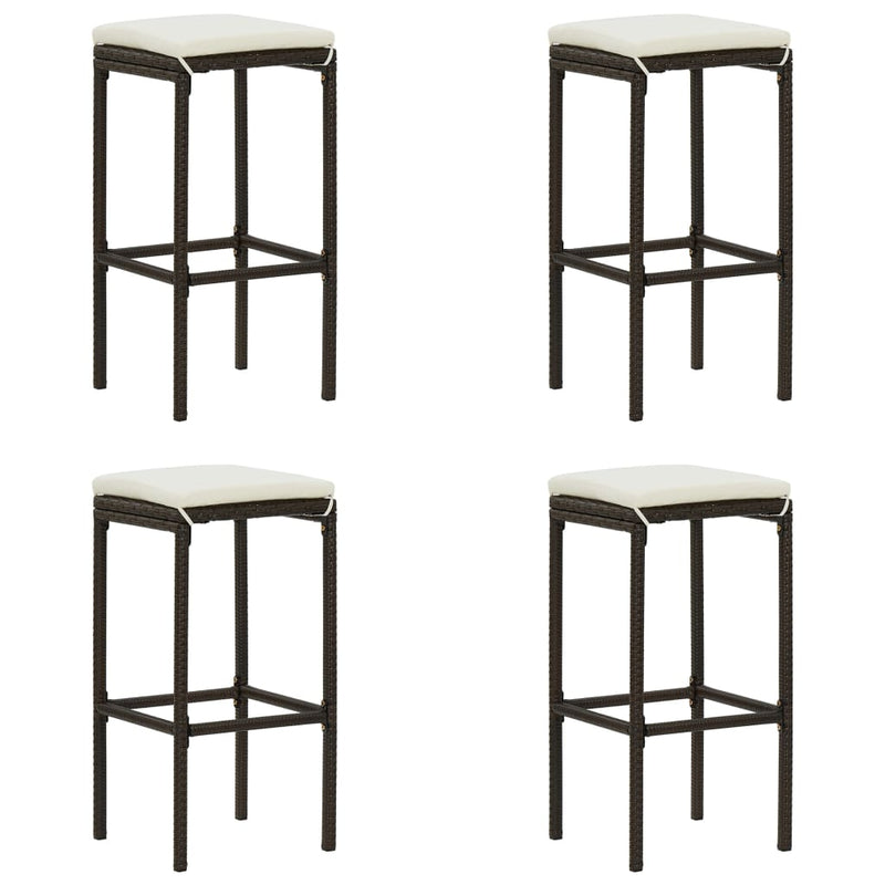 Bar_Stools_with_Cushions_4_pcs_Brown_Poly_Rattan_IMAGE_1_EAN:8720286146484