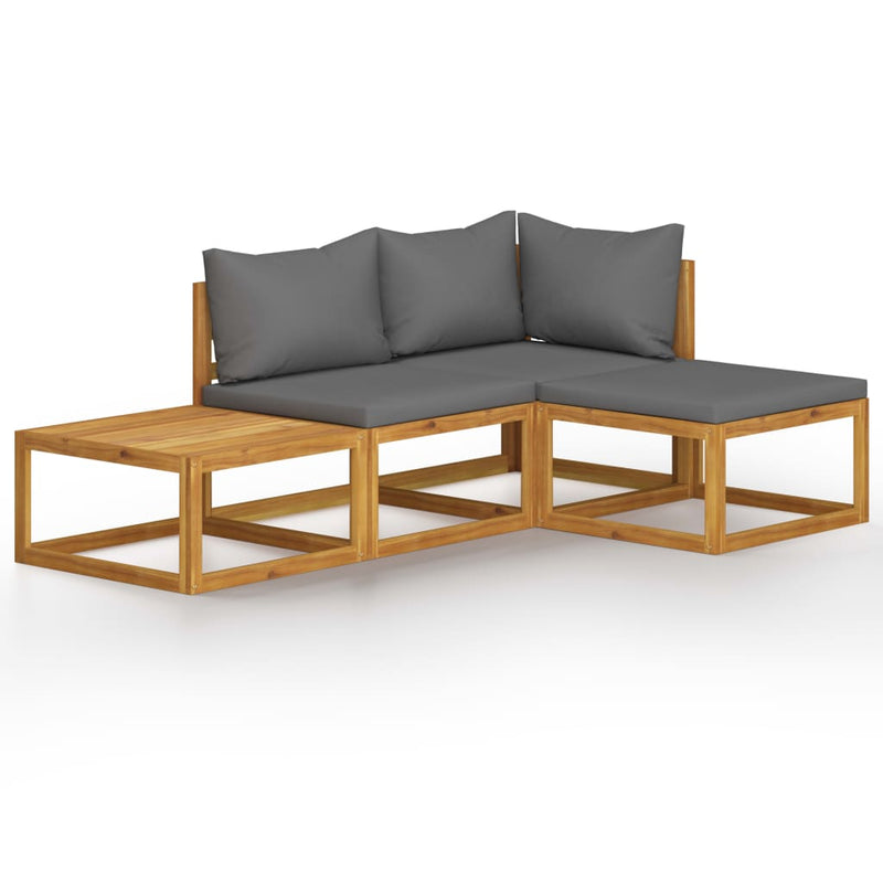 4_Piece_Garden_Lounge_Set_with_Cushion_Solid_Acacia_Wood_IMAGE_2