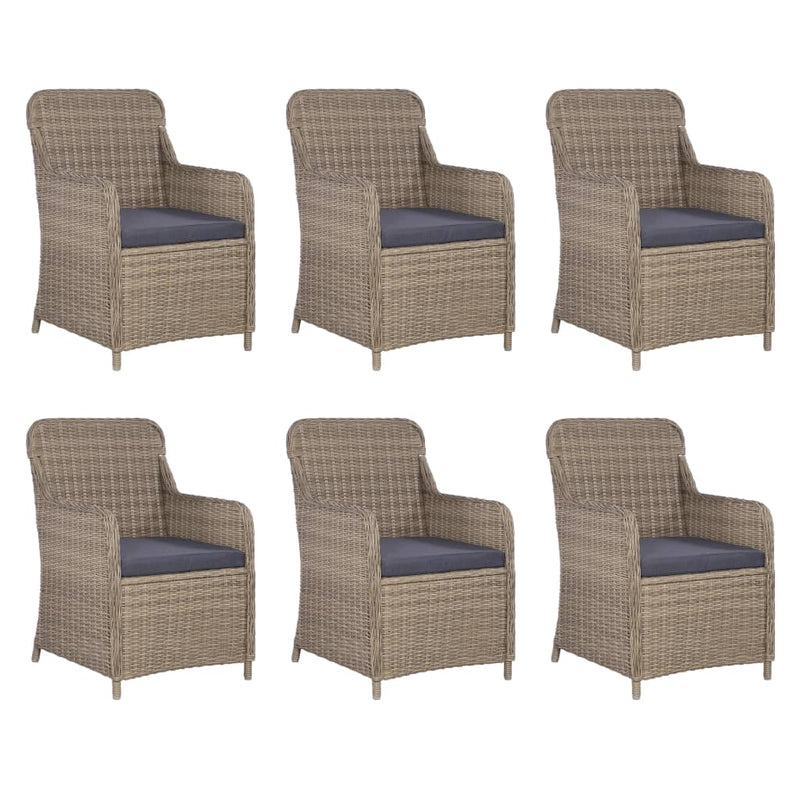 7_Piece_Outdoor_Dining_Set_Poly_Rattan_Brown_IMAGE_2