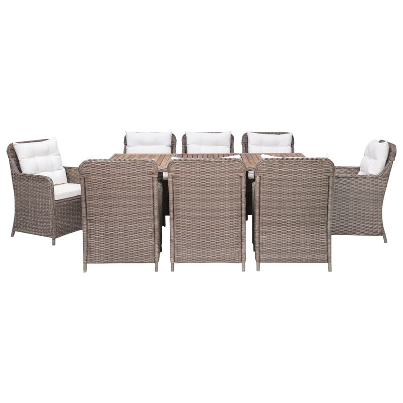 9_Piece_Outdoor_Dining_Set_with_Cushions_Poly_Rattan_Brown_IMAGE_2