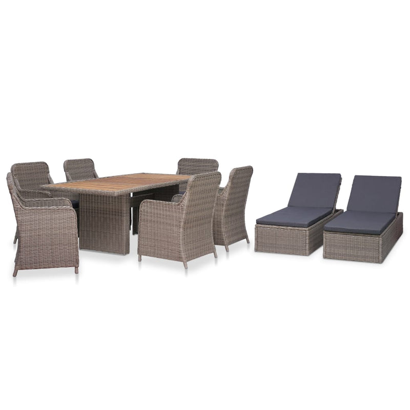9_Piece_Outdoor_Dining_Set_Poly_Rattan_Brown_IMAGE_1