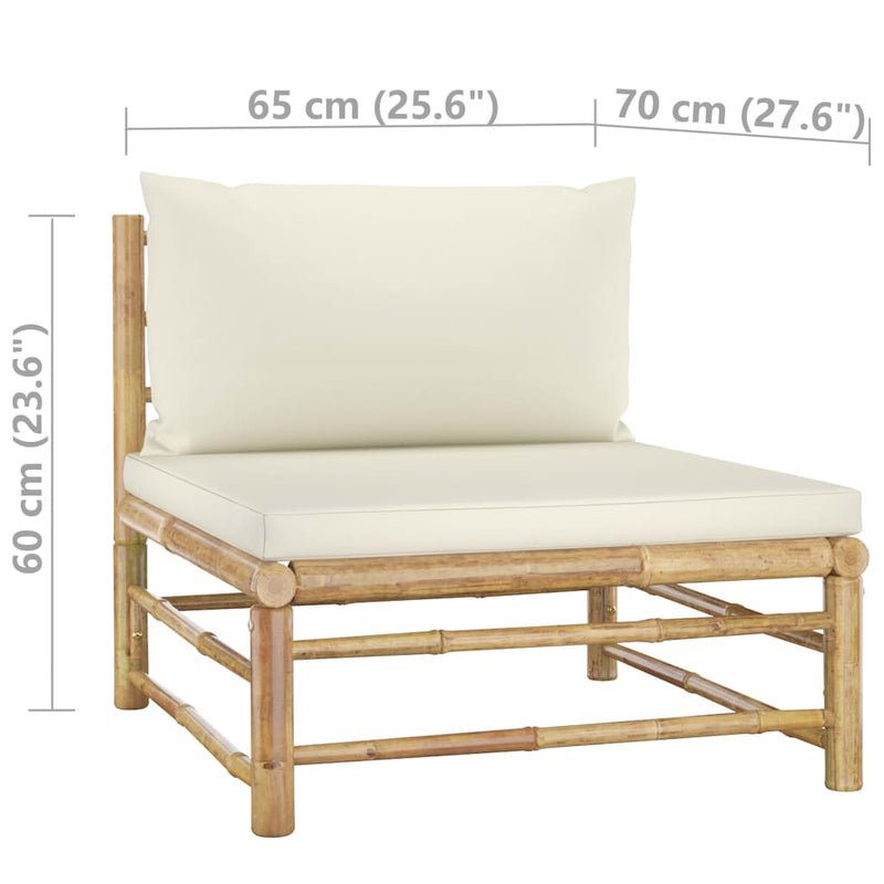 2_Piece_Garden_Lounge_Set_with_Cream_White_Cushions_Bamboo_IMAGE_7_EAN:8720286188002