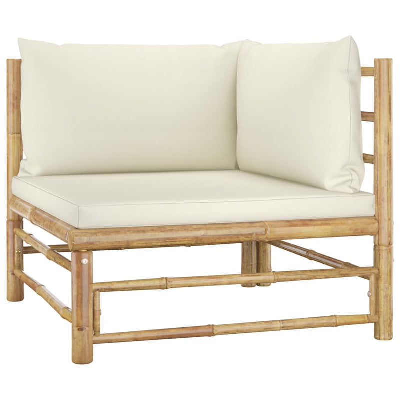 6_Piece_Garden_Lounge_Set_with_Cream_White_Cushions_Bamboo_IMAGE_3