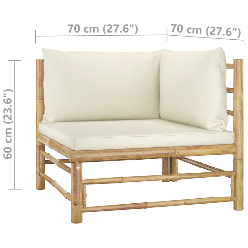 5_Piece_Garden_Lounge_Set_with_Cream_White_Cushions_Bamboo_IMAGE_11