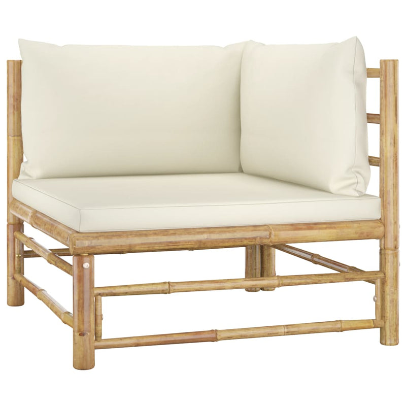 3_Piece_Garden_Lounge_Set_with_Cream_White_Cushions_Bamboo_IMAGE_3