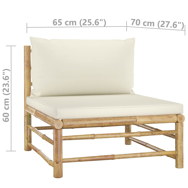 3_Piece_Garden_Lounge_Set_with_Cream_White_Cushions_Bamboo_IMAGE_8