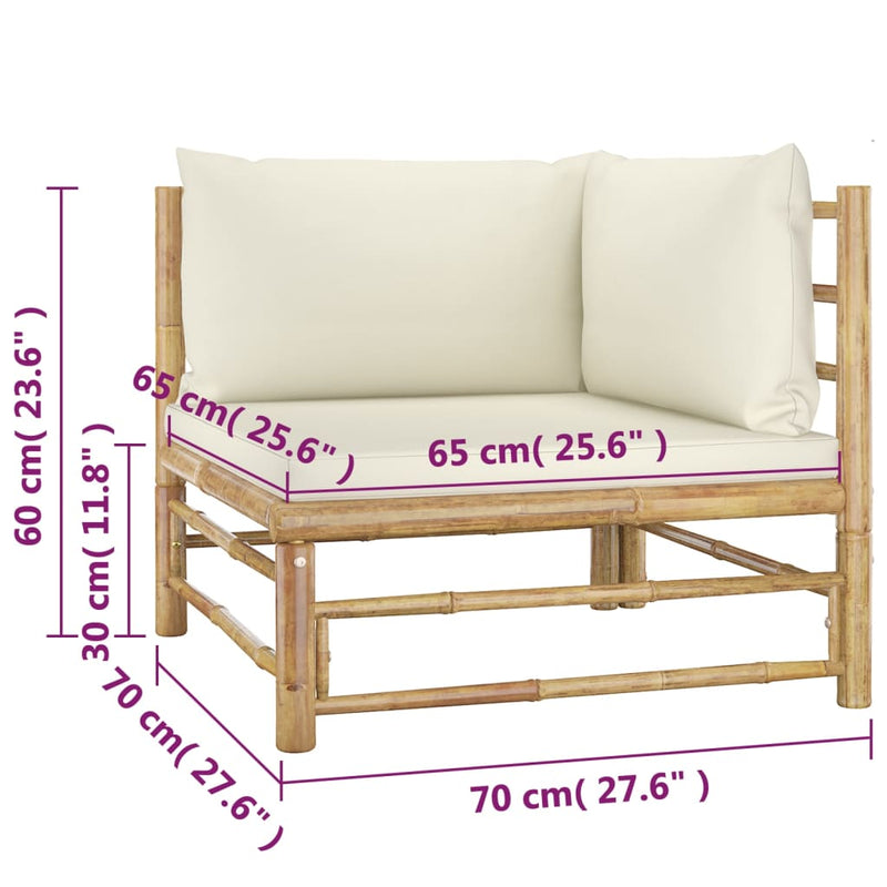 4_Piece_Garden_Lounge_Set_with_Cream_White_Cushions_Bamboo_IMAGE_7