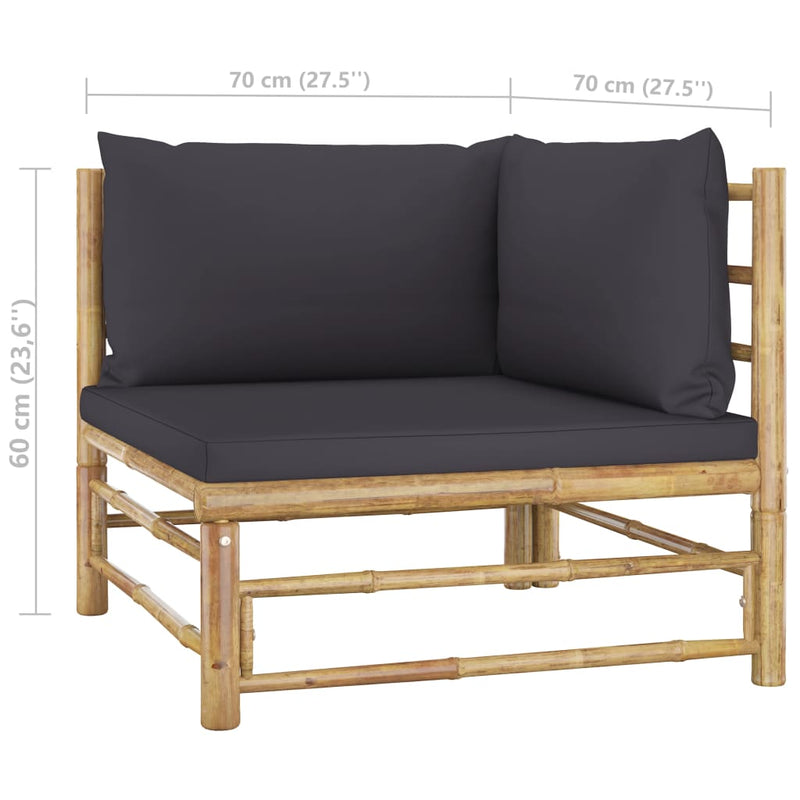 8_Piece_Garden_Lounge_Set_with_Dark_Grey_Cushions_Bamboo_IMAGE_11