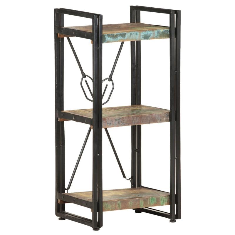 3-Tier Bookcase 40x30x80 cm Solid Reclaimed Wood