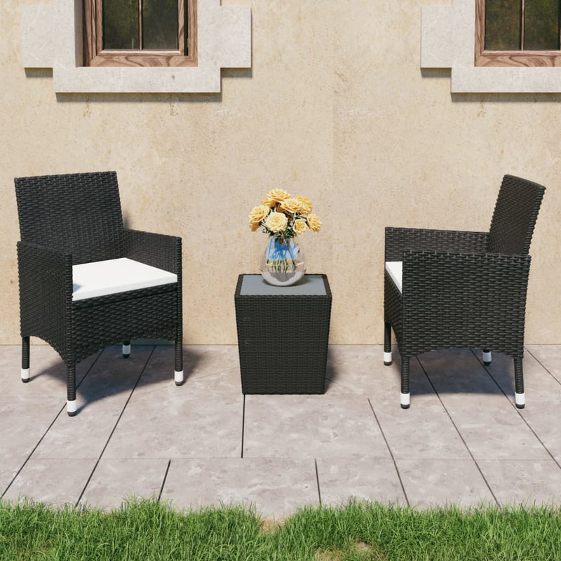3_Piece_Bistro_Set_Poly_Rattan_and_Tempered_Glass_Black_IMAGE_1