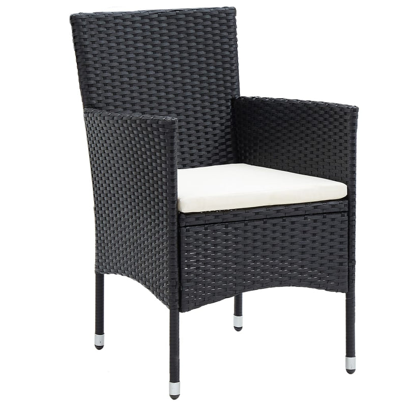 5_Piece_Garden_Bistro_Set_Poly_Rattan_and_Tempered_Glass_Black_IMAGE_3