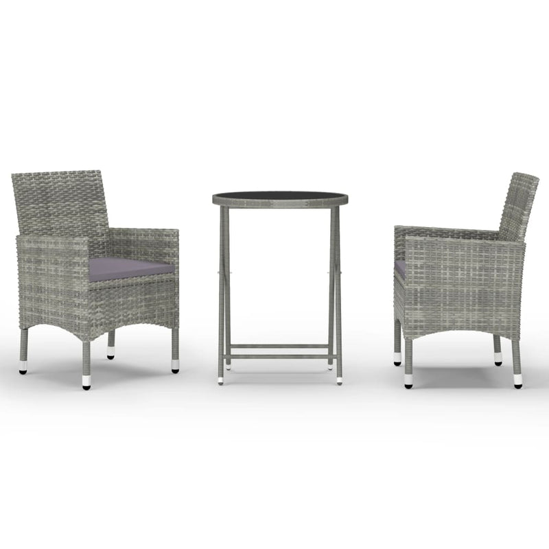 3_Piece_Garden_Bistro_Set_Poly_Rattan_and_Tempered_Glass_Grey_IMAGE_2