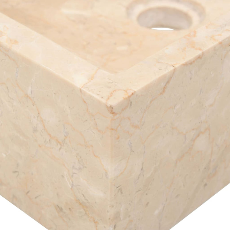Bathroom Vanity Cabinet Solid Wood Teak with Sinks Marble Cream